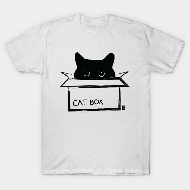 Cat box - a cat in a box T-Shirt by geep44